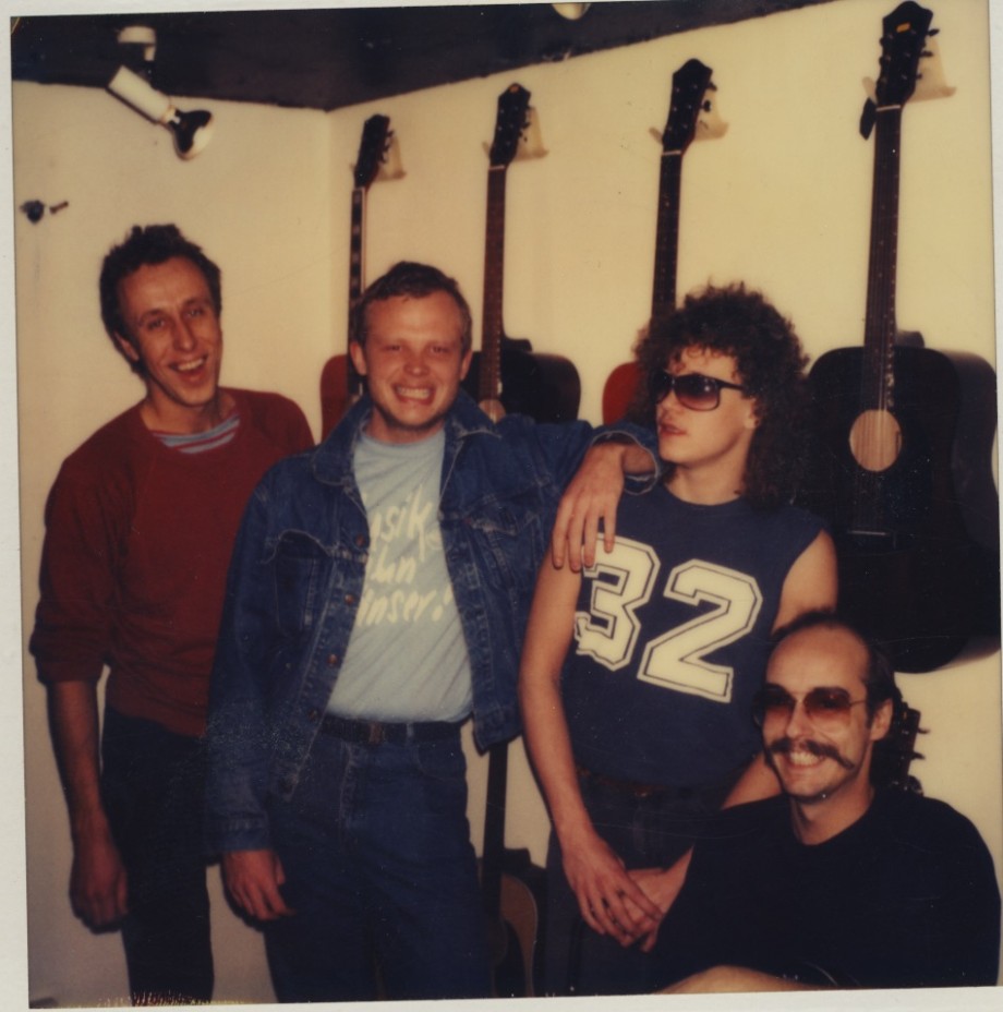Janne , jag , Olle och Ulf. Det första Midnight Flyers.